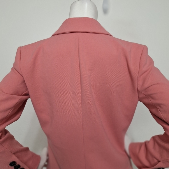 Halogen Pink Preppy Coquette Double Breasted Button Blazer Jacket Size XSP - Picture 9 of 13